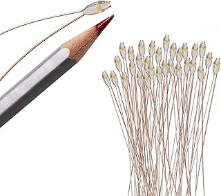 Evemodel 30Stk. Vorgelötet Micro Wasserdicht SMD Led Bauform 0603 20cm Diycraft (warm weiß)