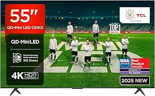 TCL 55C61KS QLED Mini LED Fernseher 55 Zoll, 4K HDR Premium, Dolby Vision & Atmos, Onkyo 2.1 Soun…