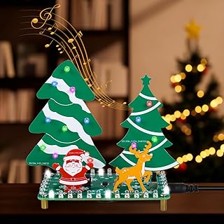 DIY LED Weihnachtsbaum Lötkit, BANRIA Elektronik Lötübungsset mit blinkenden LEDs, Musik und M…