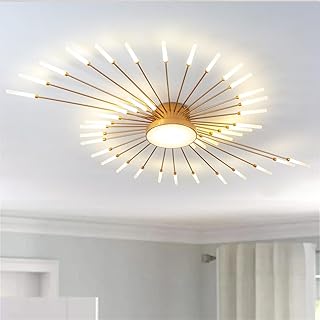 LED Deckenleuchte Wohnzimmer,Wohnzimmerlampe Moderne Minimalistische Deckenlampe Gold Innen Dekor…