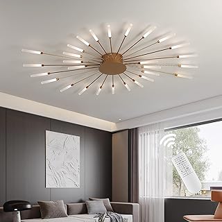 Moderne LED Deckenleuchte,Minimalistisches Feuerwerk-Form Design Deckenlampe,3 Farben Dimmbar(300…