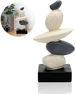 LOMUG Sandstein Skulptur Deko Für Das Wohnzimmer, Moderne Harz Stein Skulpturen Als Couchtisch D…