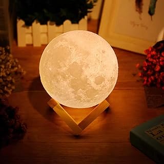 3D Mond 15cm/5.91″ Light Moonlamp, Helligkeit Led Nachtlicht Stimmungslicht Dimmbare Touch Lampe …