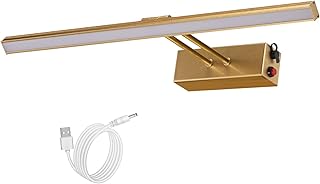 Bilderleuchte LED Wandleuchte, 17″ Vollmetall Wiederaufladbare Beleuchtung, Kabellos LED Bildleuc…