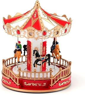 Leuchtende Karussell-Spieluhr mit USB- und Batteriebetrieb, inkl. mehreren Schaltereinstellungen …