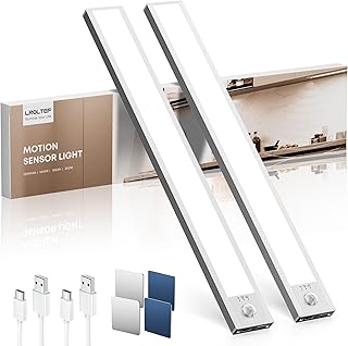 Schrankbeleuchtung Led Lampe mit Bewegungsmelder – 30cm 2200mAh Unterbauleuchte Küche Licht Aufl…