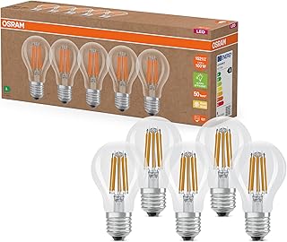 OSRAM Hocheffiziente LED Lampen mit Energieeffizienz Klasse A, Vorteilspack mit 5 Leuchtmittel, e…