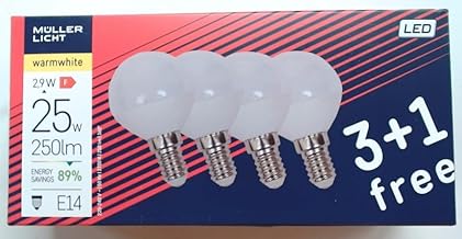 Müller-Licht LED Tropfenform E14, 3W ersetzt 25 W, weiß