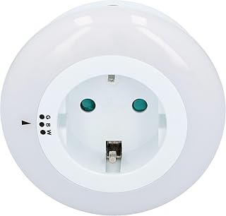 UNITEC LED-Nachtlicht mit Steckdose | Orientierungslicht | 3 Farbtöne | Dämmerungssensor | Zwis…