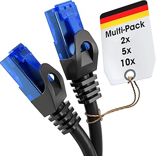 KabelDirekt Netzwerkkabel – Überträgt maximale deutsche Glasfaser-Geschwindigkeit – Netzwer…