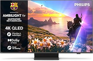 Philips Ambilight 55PUS8600 4K QLED Smart TV – 55 Zoll Display mit P5 Perfect Picture Engine Ultr…