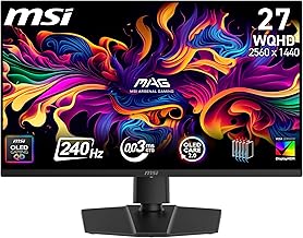 MSI MAG 273QP QD-OLED X24 26,5-Zoll-WQHD-Gaming-Monitor – 2560 x 1440 Quantum Dot OLED Panel 24…