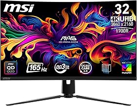 MSI MAG 321CUPDE QD-OLED 32 Zoll UHD Curved Gaming Monitor – 1700R, 3840 x 2160 Quantum Dot OLED …