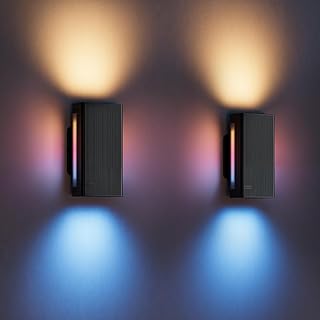 Govee Outdoor UpDown Wandleuchte RGBICWW, 1400LM pro Stück LED Wandleuchte Aussen mit 64 Szenenm…