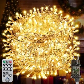 Weihnachtslichterkette mit Fernbedienung-50M 500 LED für Wasserdichte Outdoor Lichterkette mit 8…