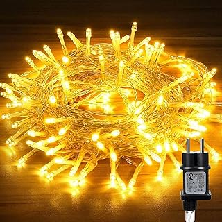 LED Lichterkette Außen, 10M 80 LED Outdoor Strom Lichterketten mit Stecker, weihnachtsbeleuchtun…