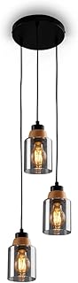 BRILONER – 3-flammige Pendelleuchte, Rauchglas, Deckenlampe, Deckenleuchte, Lampe, Wohnzimmerla…