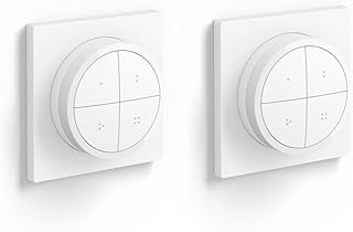 Philips Hue – 2er Pack Philips Tap Dial Schalter weiß Dimmer zur Steuerung von Leuchten, kabello…