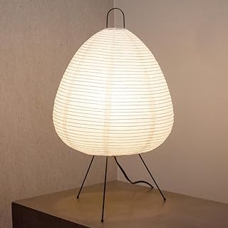 himmel Reispapier Tischlampe, 3000K Birne eingeschlossen in handgefertigte runde japanische Akari…