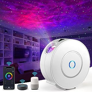 LED Smart Sternenhimmel Projektor, WLAN LED Sternenprojektor 3D Galaxy mit App Sprachsteuerung, T…