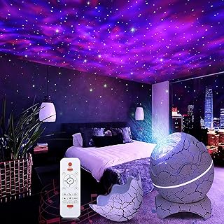 lichtprojektor,Mit drahtlosem Musikplayer,sternenprojektor kinder,Aurora-Effekt,Mit weißem Rausc…