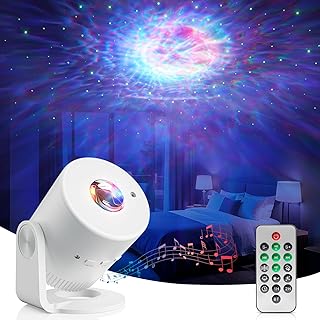 Sternenhimmel Projektor mit Bluetooth & Fernbedienung, Galaxy LED Nachtlicht mit Timer, Stern Pro…