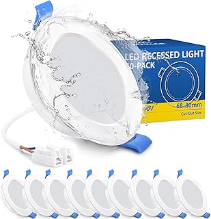 ZIZZLER LED Einbaustrahler 230V Flach, 68-80mm Lochmaß Deckenspots, 5W Neutralweiß 4000K Einbau…