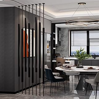 Freistehender Raumteiler – Metall-Sichtschutz mit Anti-Kipp-Boden für Wohnzimmer und gewerblic…