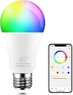 iLC LED RGBW Lampe E27 RGB+Warmweiß, Sync mit Musik farbwechsel Glühbirne mit APP, 16 Millionen…