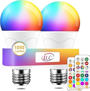iLC LED Lampe ersetzt 85W, 1050 Lumen, RGB Glühbirne mit Fernbedienung Farbwechsel Farbige Birne…
