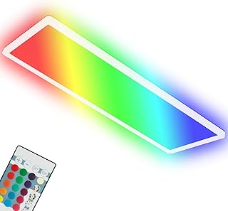 BRILONER Leuchten – Ultraflache Deckenlampe RGBW, LED Deckenleuchte mit Backlight, Neutralweiß, …