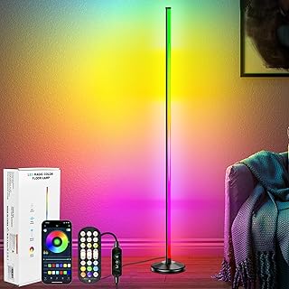 LED Stehlampe Wohnzimmer 145cm RGB Stehlampe Dimmbar Standleuchte LED Ecklampe mit Fernbedienung …