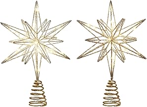 Weihnachtsbaumstern – Beleuchtetes Festliches Ornament, Dekoratives Baumkronenstück, Saisonale…