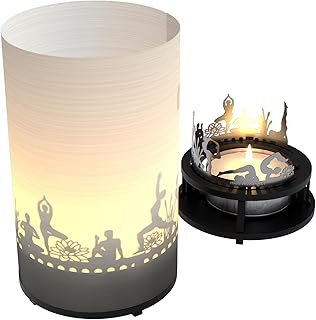 Yoga Premium Geschenkbox – Motivkerze für Entspannung & Meditation – Schattenspiel mit Yoga-Silh…