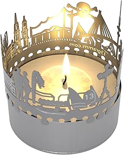 Hamburg Skyline Schattenspiel – Faszinierendes Kerzenaufsatz-Souvenir für Hamburg Fans – Silhoue…