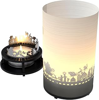 13gramm Weihnachtszeit Windlicht Schattenspiel Premium Geschenk-Box, inkl. Kerzenhalter, Kerze, P…
