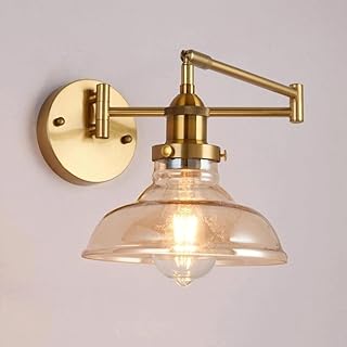 Einfache goldene Wandbeleuchtung, industrieller Schwenkarm, verstellbare Wandleuchter, moderner K…