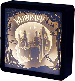 Blue Sky Studios Mittwoch-Licht, aufwendige 7-lagige Papierkunst-Ausschnittlampe, 2 Leuchtmodi, M…