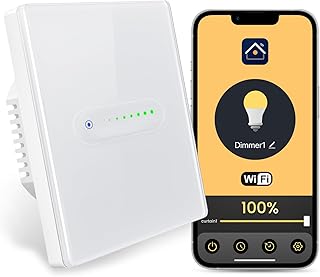 AVATTO Dimmschalter Smart WiFi Dimmer Lichtschalter Kompatibel mit Alexa, Google Home Sprachsteue…