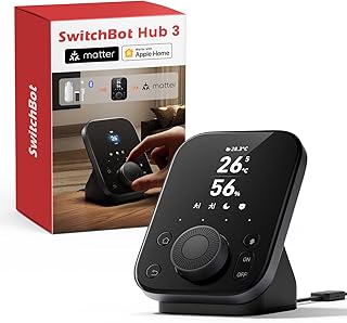 SwitchBot Hub 3, Smart Home Hub mit Matter Support, Smart IR Bluetooth-Fernsteuerung, WLAN-Thermo…