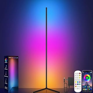 LED Floor Lamp, RGB Corner Light with Smart App and Remote Control, Music Sync Mood Lighting, Col…