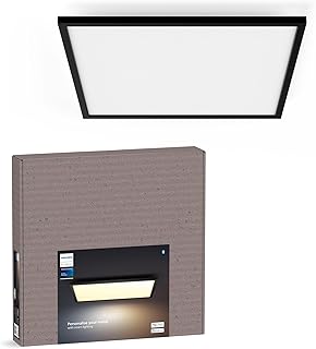 Philips Hue White Ambiance Aurelle Smart LED Panel Light Inc. Dimmer Switch [60x60cm – Black] for…