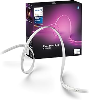 Philips Hue Indoor 5m Smart LED Solo Lightstrip Basis-Set, 1er-Pack, indirekte Beleuchtung mit de…