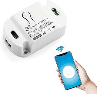 Smart Lichtschalter Alexa, WLAN Schalter Smart Life, WLAN Lichtschalter SmartHome, mit Sprachsteu…