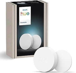 Philips Hue Smart Button für Hue Lichtsysteme, Smarter Dimmer zur Steuerung von Leuchten, kabell…