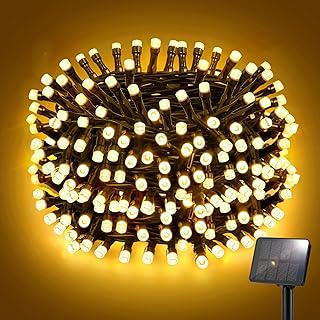 Solar Lichterkette Aussen 5M 50LED Solar Lichterkette Outdoor Wetterfest 8 Modi IP65 Wasserdicht …