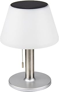 Solar Tischlampe Indoor Outdoor 3 Stufen | 4-8 Stunden Leuchtdauer | Warmweißes LED-Licht silber