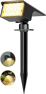 kolpop 1 Stück 77 LEDs Solar Gartenleuchten für Außen, 3000K Warmweiß Baumbeleuchtung, IP65 W…