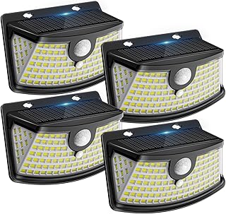 Aootek Solarlampen für Außen Wetterfest mit Bewegungsmelder – 120 Led Strahler, 270° Breiter W…