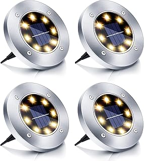 Solar Bodenleuchten, 4 Stück LED Solar Gartenleuchte IP65 Solarleuchte Gartenleuchte Wasserdicht…